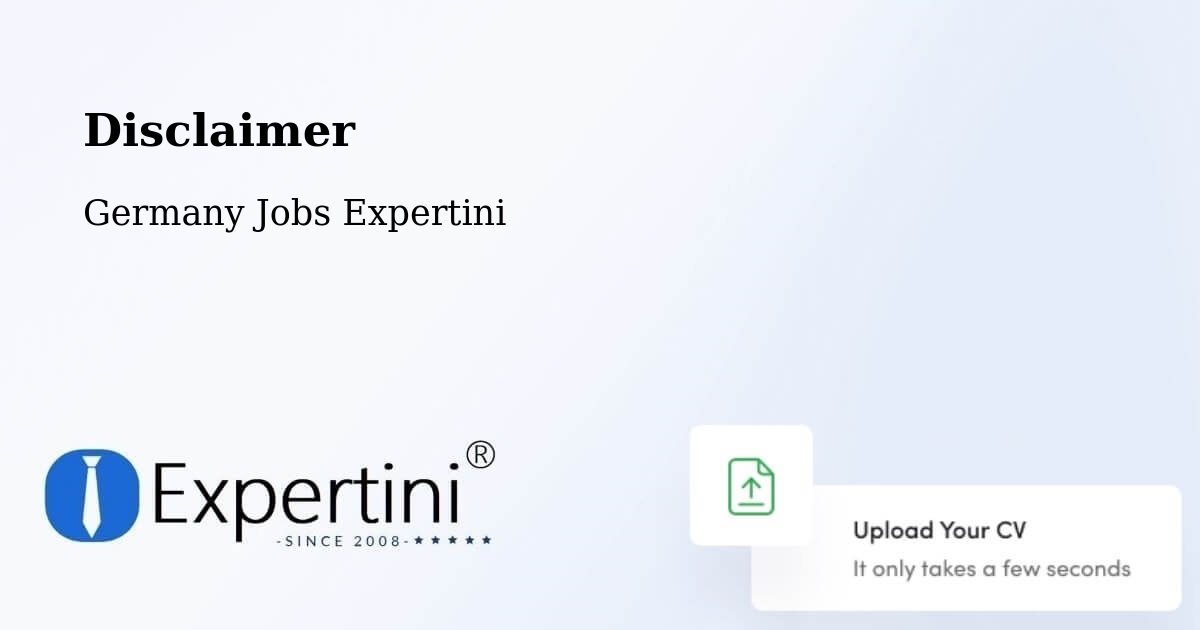 Disclaimer – Hilden - Germany Jobs Expertini